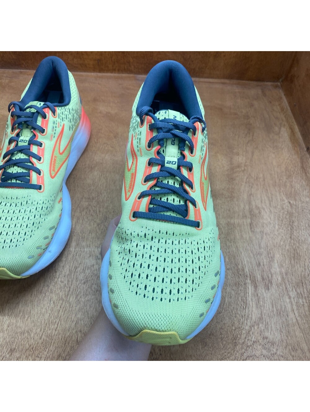 Brooks Glycerin 20 Running Shoes Mens Size 12 D Lime Orange Sneakers 1103821D725 - Picture 13 of 15